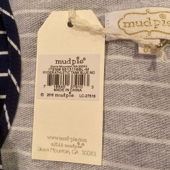 Mud Pie Ryder Athletic Razorback Tank NWT Size Medium - Picture 8 of 12